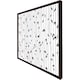 image 3 of Sketchy leaves scattered on hand drawn lines on white background (Picture Frame) Grey | L