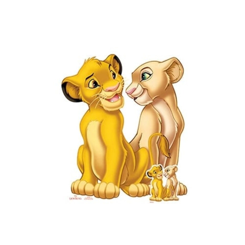 Simba and Nala Disney The Lion King Star Mini Cardboard Cutout 81cm