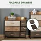 image 4 of HOMCOM 3-Tier Fabric Bedroom Dresser with 7 Foldable Drawers, Multi-Colored