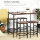 image 4 of HOMCOM Industrial Rectangular Dining Table Set with 4 Stools