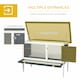 image 3 of PawHut Rabbit Hutch, Guinea Pig Hutch Outdoor Cage w/ Asphalt Roof, Green