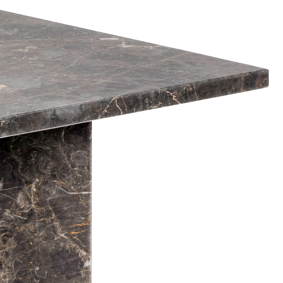image 1 of Vega Coffee Table with Marron Marble Top 90cm