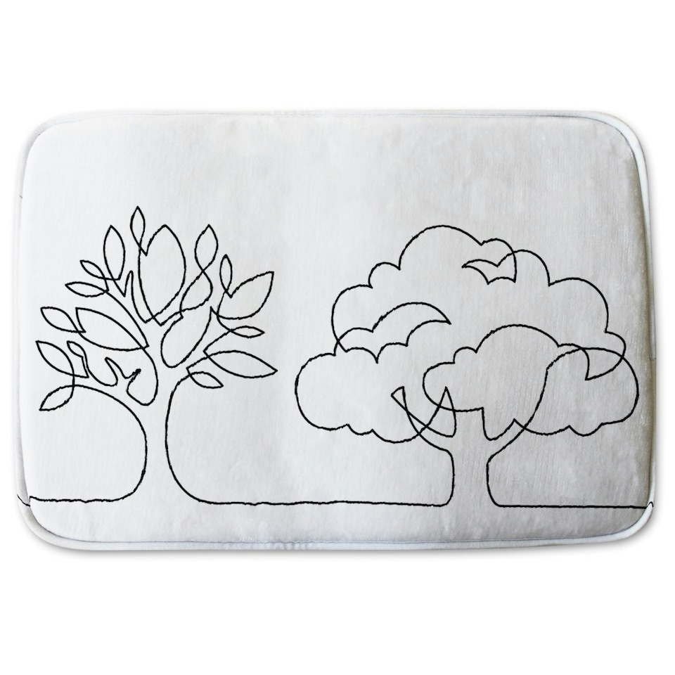 image 1 of line drawing of trees (Bathroom Set)