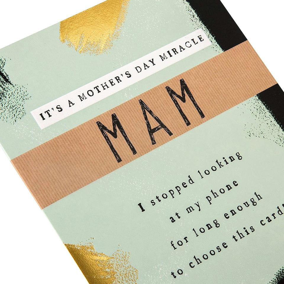 image 1 of Mam Mother's Day Card Embossed Contemporary Design  (DNE)