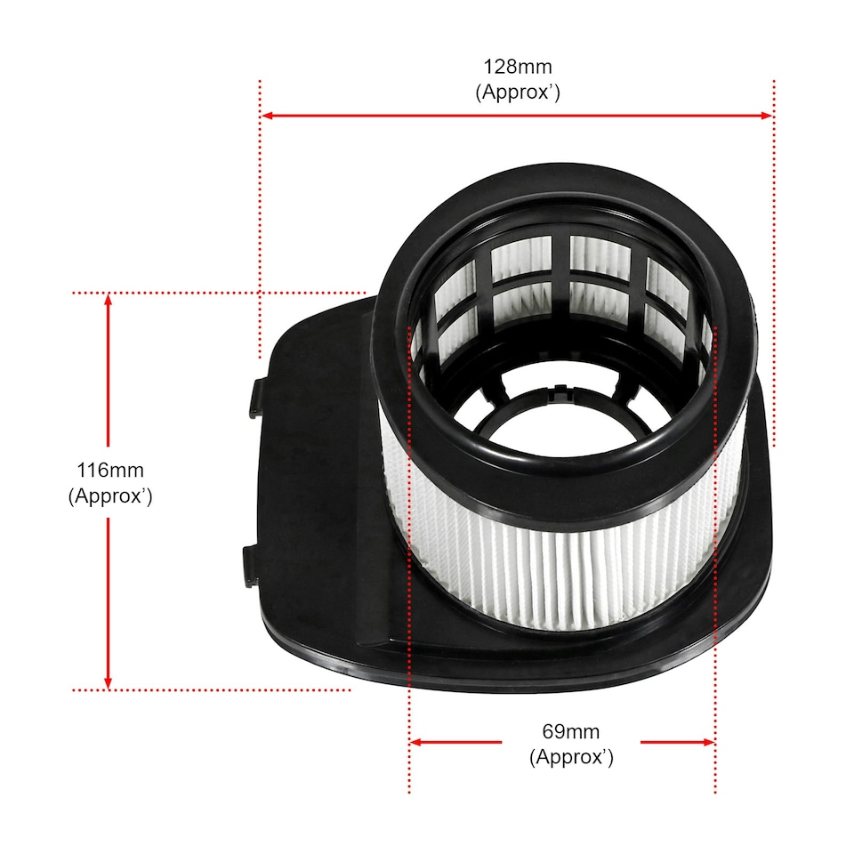 image 1 of SPARES2GO Filters for SHARK PowerPro Pet IZ370UK IZ380UKT Hair Wrap Cordless Vacuum Foam