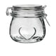 image 1 of Nicola Spring Glass Storage Jar - 500ml Airtight Clip Lid Kitchen Vintage Round Preserving Container Heart Shaped Design