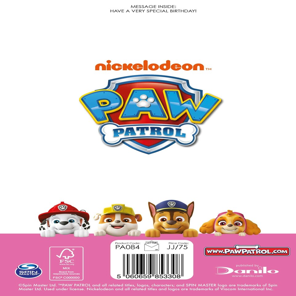 image 1 of Paw Patrol Birthday Girl Birthday Card