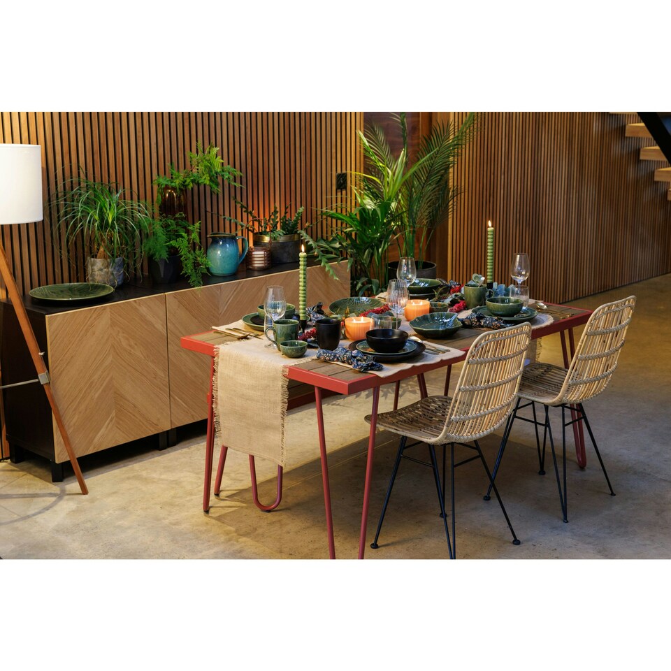 image 1 of Mikasa Dinner Set Black Ceramic 12 Piece