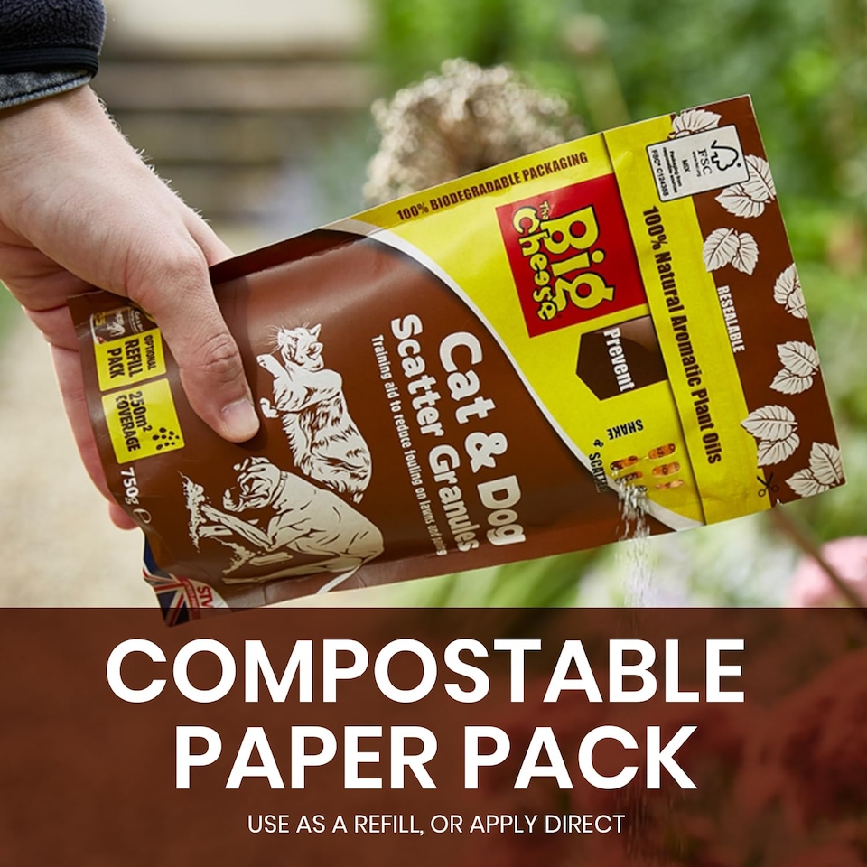 image 1 of Cat and Dog Scatter Granules 750g Natural Plant Oil Garden Pet Repellent for Digging Scratching Fouling Outdoor Patio