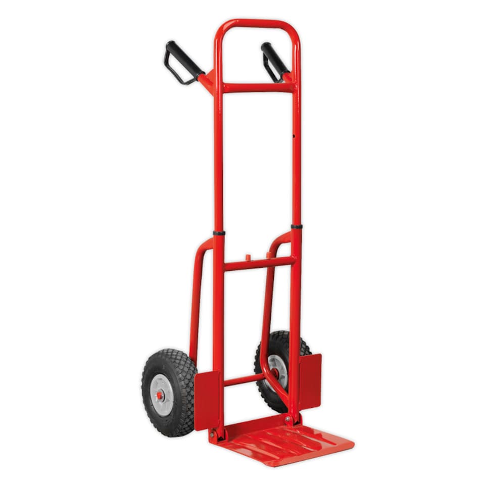 image 1 of Heavy-Duty Folding Sack Truck - 200kg Capacity, Pneumatic Tyres, Adjustable Height