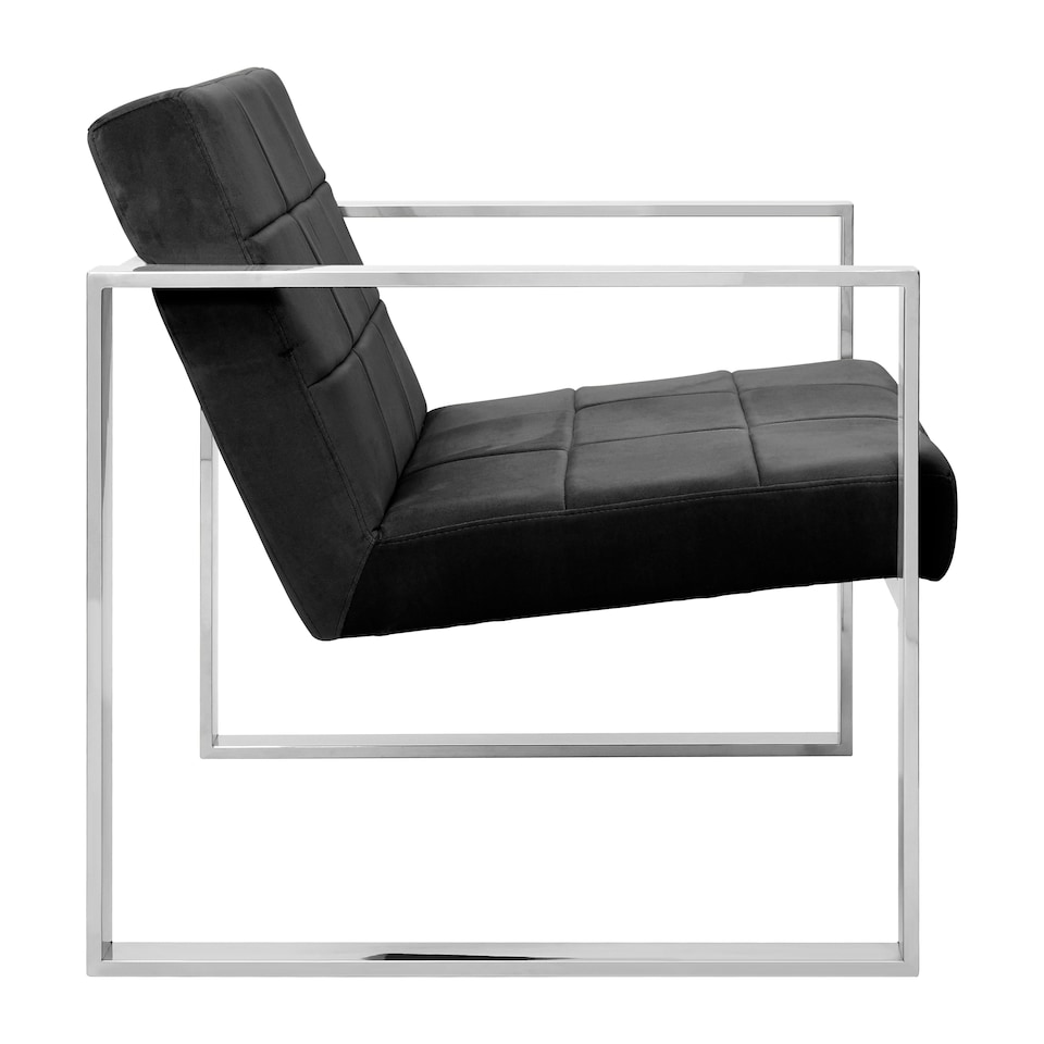 image 1 of Interiors by Premier Vogue Black Velvet Cocktail Chair