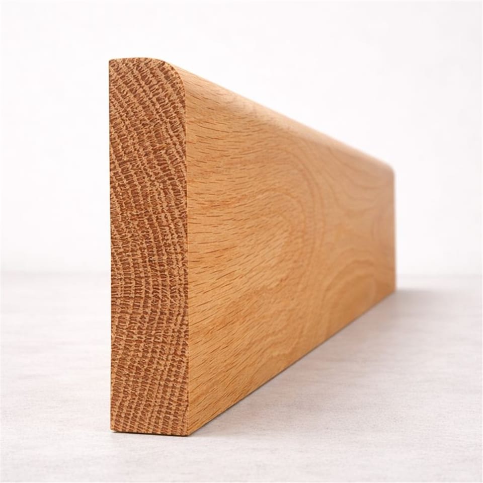 Pack of 20 (Total 20 Units) - Round Edge American White Oak Skirting Board (Oiled) - 70mm (H) x 19mm (T) x 2400mm (L)