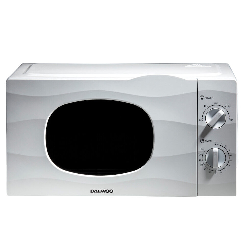 image 1 of Daewoo Microwave 20L 700W 5 Power Levels Defrost Function Dial Controls KOR6L77