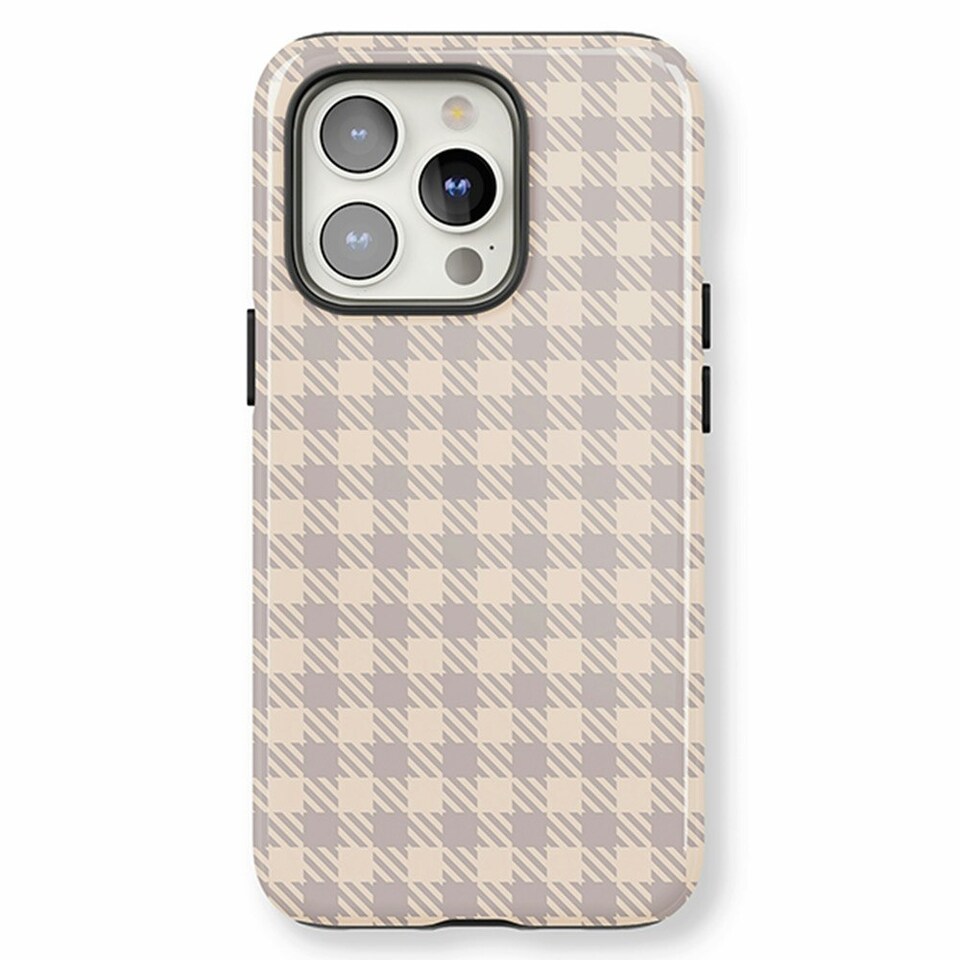 image 1 of Muted Houndstooth Phone Case | Brown | Galaxy S23
Tough | Galaxy S23
Tough