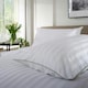 image 5 of 240 Thread Count Sateen Stripe White Duvet Cover Set - Loxley 100% Cotton Bedding with Piped Edge White | Double