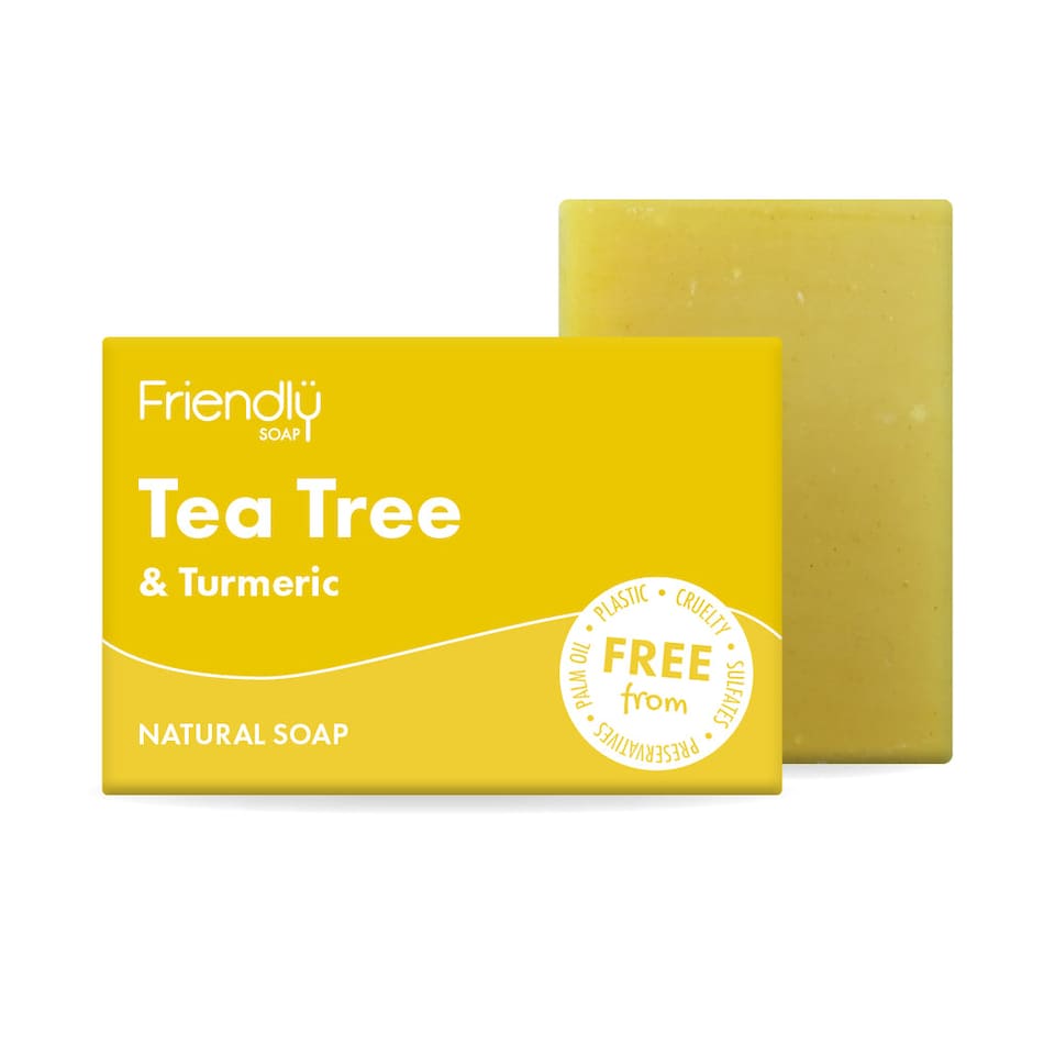 image 1 of 4 x Natural Tea Tree & Turmeric Soap Bar - 4 Pack | Orange | 1