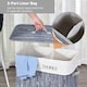 image 5 of HOMCOM 100L Laundry Hamper Large 100L Double Washing Clothes Basket Grey