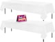 image 1 of SOL 2pk Long White Table Cloth Party 274x137cm Plastic Cover Disposable | White