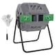 image 1 of Outsunny 160L Outdoor Tumbling Compost Bin with Dual Chamber, Grey