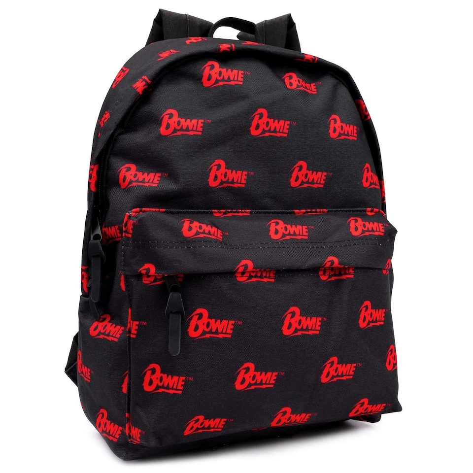 image 1 of David Bowie Logo Backpack - Black/Red - One Size
