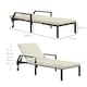 image 5 of Outsunny Rattan Wicker Chaise Sun Lounger Garden with Adjustable Wheels