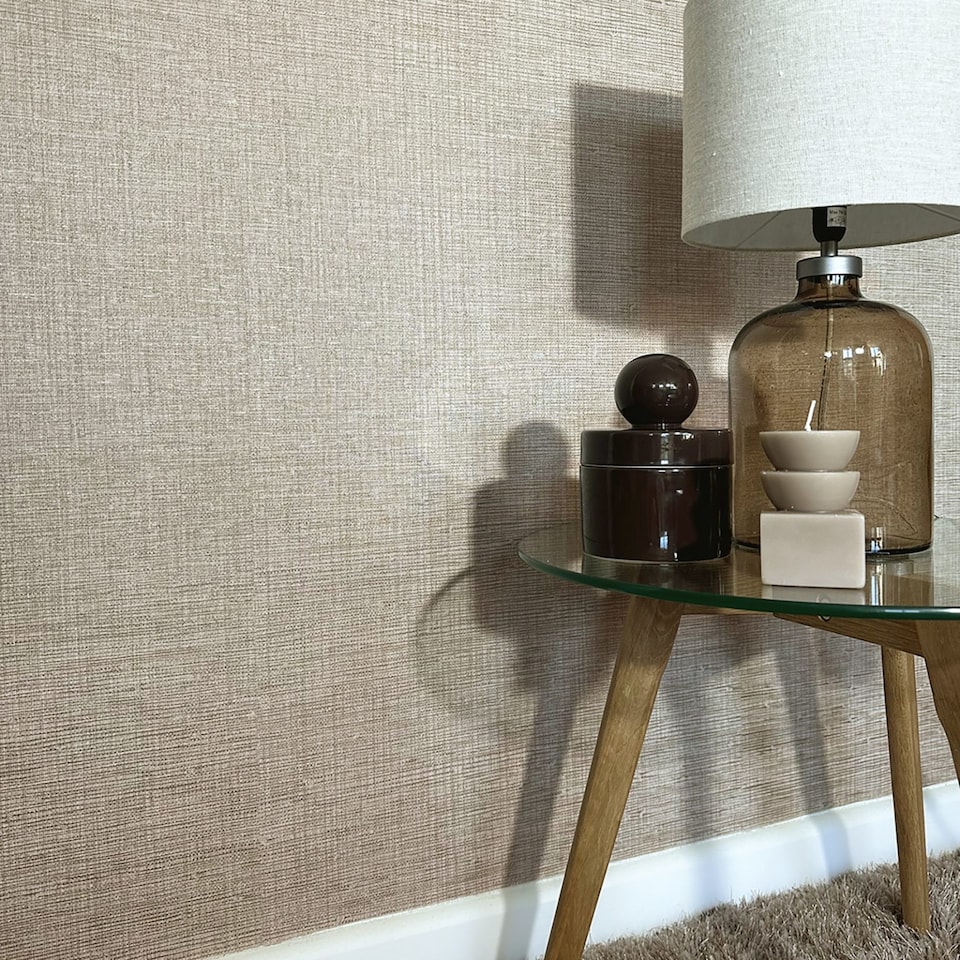 image 1 of Belgravia Decor Grasscloth Texture Beige