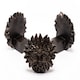 image 1 of Bronze Green Man Plant Pot Feet - Set of 3 - L5.5 x W8.5 x H8.5 cm Brown