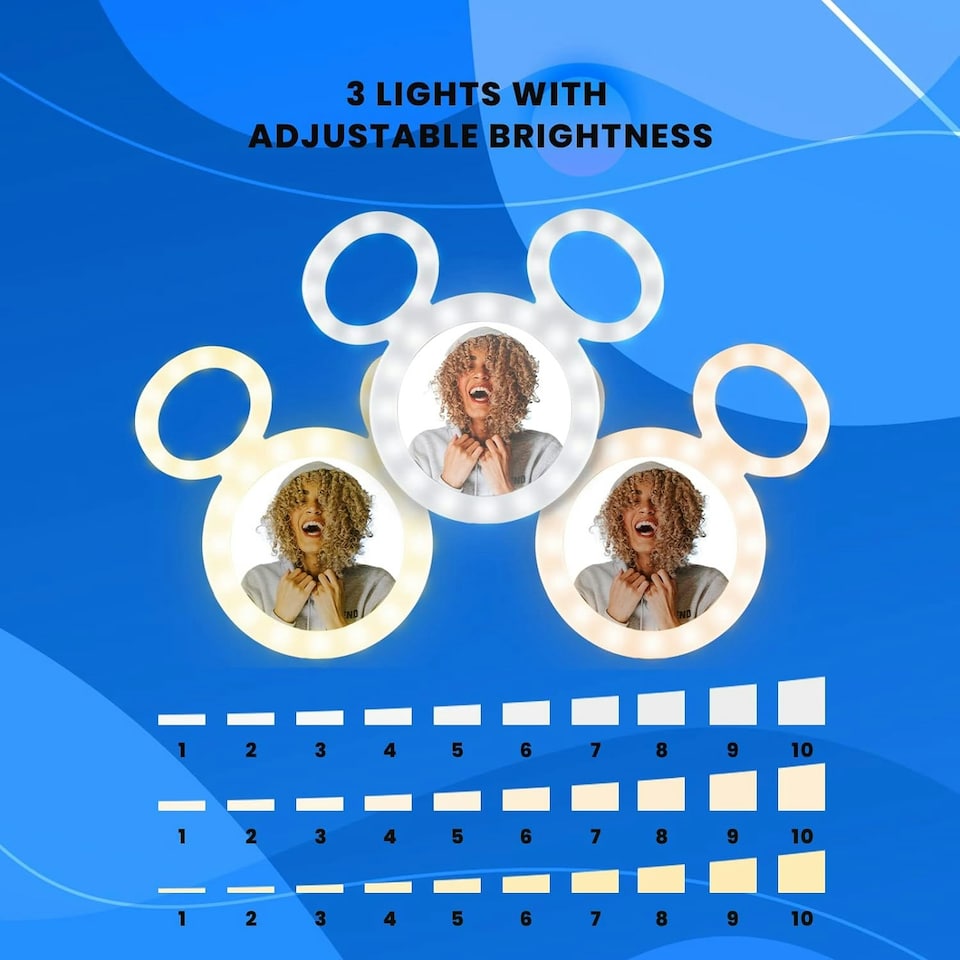 image 1 of Disney Mickey Mouse Selfie Ring Light with Table Tripod