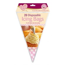 20 x Queen Of Cakes Disposable Piping Icing Bags For All Icing and Cake Decorating Use With Or Without Decorating Nozzles