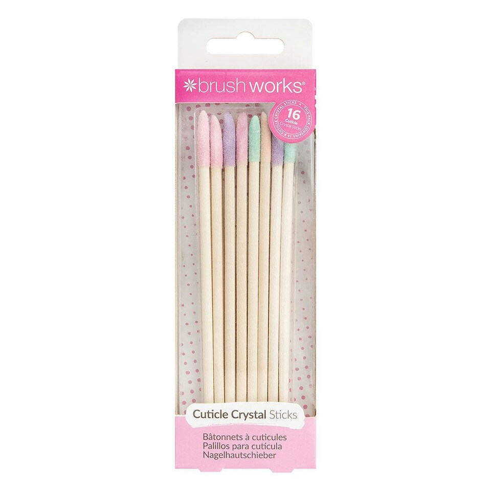 image 1 of Brushworks Cuticle Crystal Sticks - 16 Pack