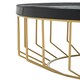 image 4 of Kensington Townhouse Hair On Hide Round Coffee Table Black