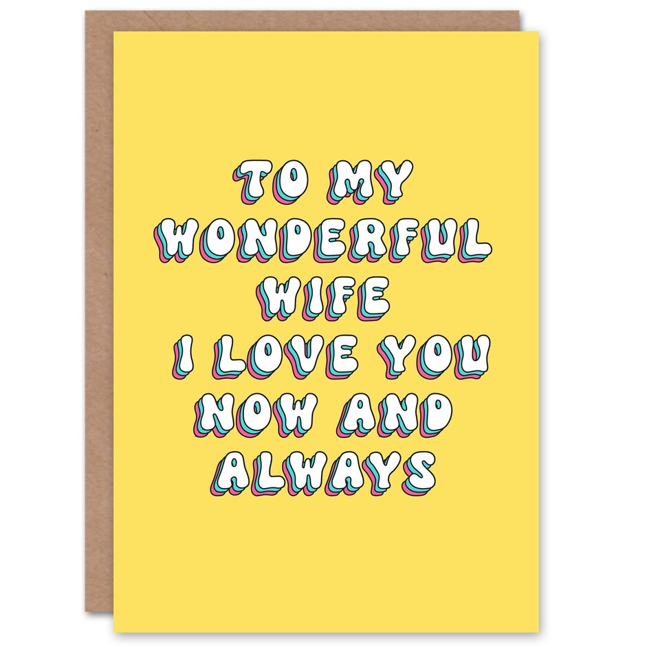image 1 of Wonderful Love You Now Always Woman Wife Birthday Card