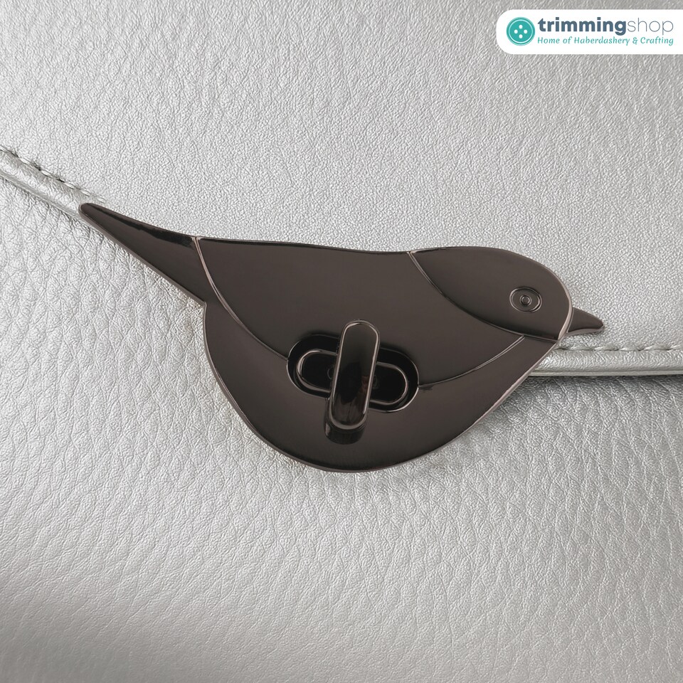 image 1 of Bird Twist Turn Lock Clasp, Decorative Closure For Leathercraft Projects