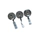 image 3 of Black and Silver Key Reel with Badge Holder