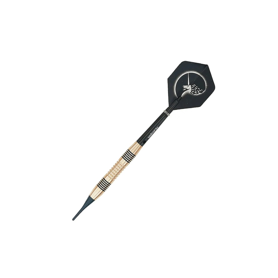 Unicorn Core Plus Brass Darts Set - Black/Gold - 23g
