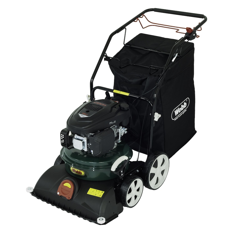 image 1 of Webb 196cc Petrol Walk Behind Garden Vacuum, Loncin V200 Engine, 150L Collector