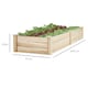 image 3 of Living and Home Solid Wood Raised Garden Bed with 2 Compartments | Brown | 243cm W x 61cm D x 25cm H