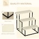 image 3 of PawHut Cat Stairs w/ Sisal Scratching Board, Hanging Ball, Steel Frame - Cream