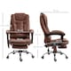 image 3 of Vinsetto Office Chair with 6 Point Massage and Back Heat, Microfiber Desk Chair with Footrest Adjustable Height and Swivel Wheels, Back Reclining, Brown