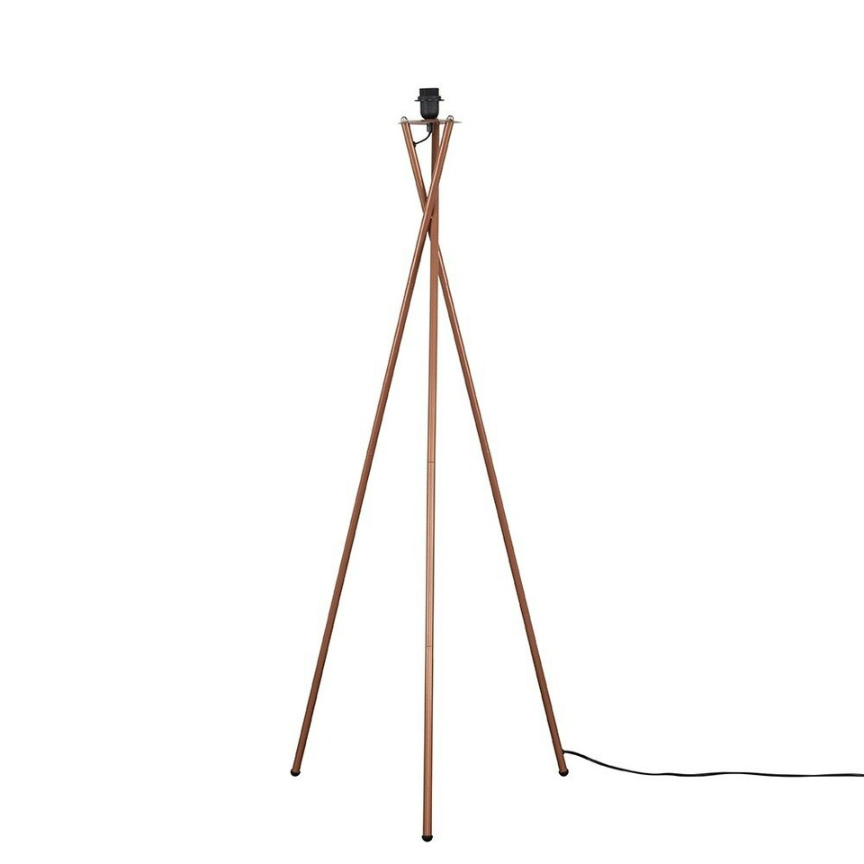 image 1 of ValueLights Camden Copper Metal Stem Tripod Floor Lamp Base | Copper