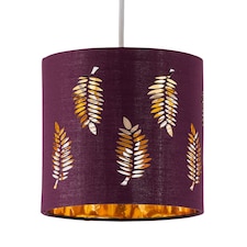 Fern - Burgundy Cut Out 15.5cm Table Lamp Shade | Red | Gold | Small | 1