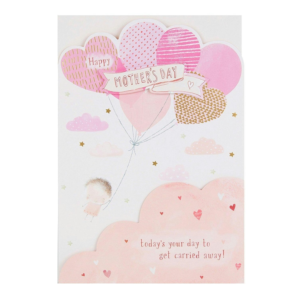image 1 of Hallmark Cute Mother's Day Card 'Carried Away' New Medium