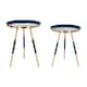 image 1 of Set of 2 tables Home ESPRIT Blue Golden 41 x 41 x 51 cm N/A