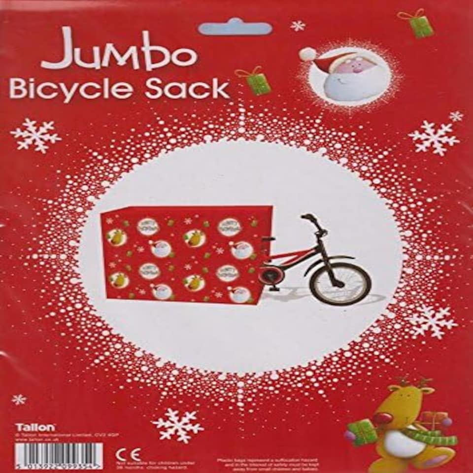 image 1 of Christmas Bike Bag Wrap Extra Large Sack Universal Bicycle Snowflake 2M x 1.45M