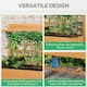 image 3 of Outsunny Wooden Planter Raised Elevated Garden Bed w/ 2 Shelves, 105x40x135cm