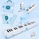 image 9 of 40-Key Folding Piano Keyboard Toy – Portable Electronic Music Toy with Lights & Sound (Blue)