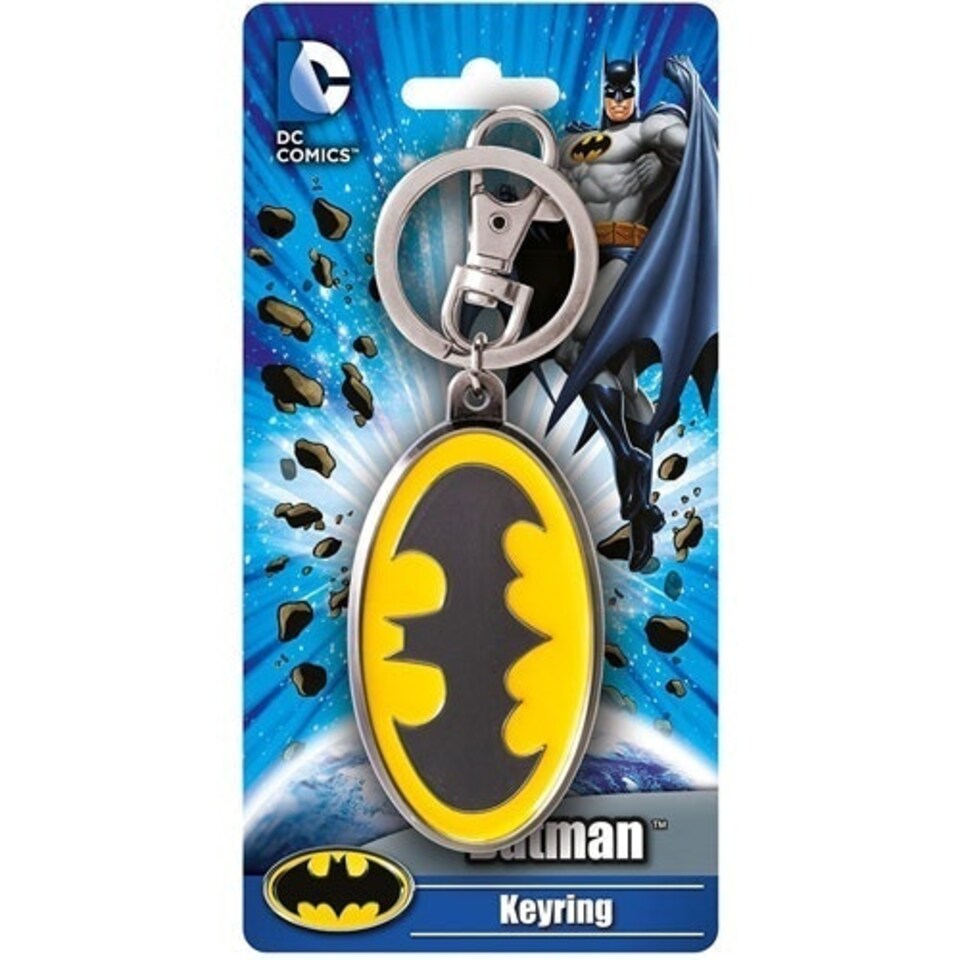 Batman Dc Logo Colour Pewter Keyring
