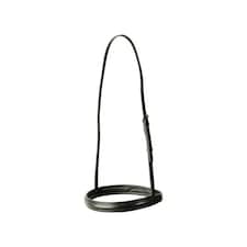 Kincade Classic Leather Plain Horse Cavesson Noseband - Black - Pony