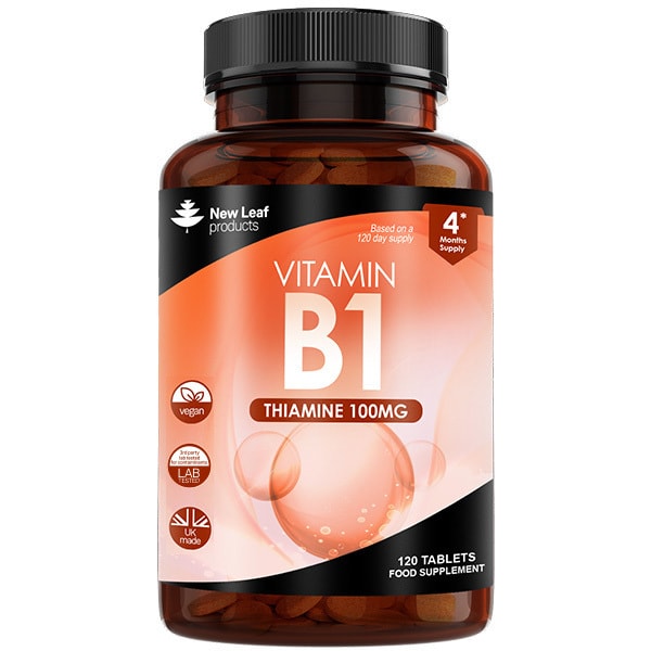 Vitamin B1 Tablets Thiamine Supplement High Strength 100mg