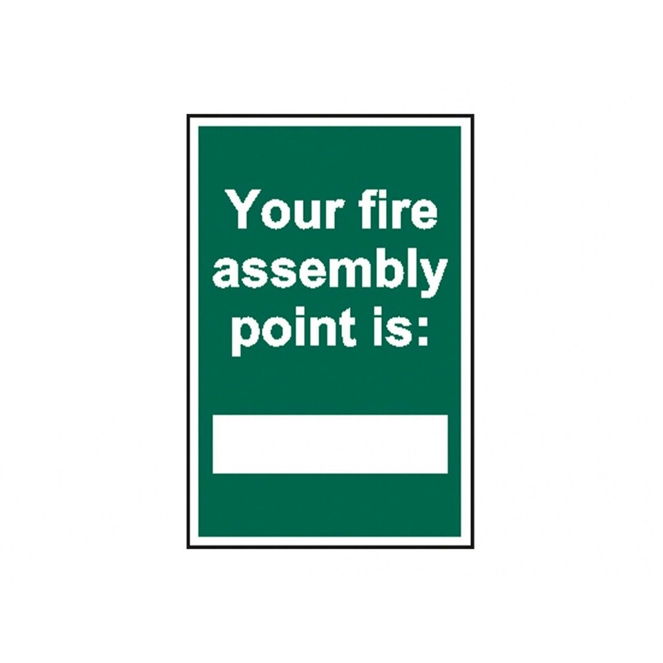 Scan Your Fire Assembly Point Is - Pvc Sign 200 X 300mm - Multi Colour - 200 x 300mm